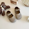 Girls' Leather Shoes 2024 Spring Autumn New Soft Sole Small Girls' Princess Single Shoes Children's Performance Shoes 3