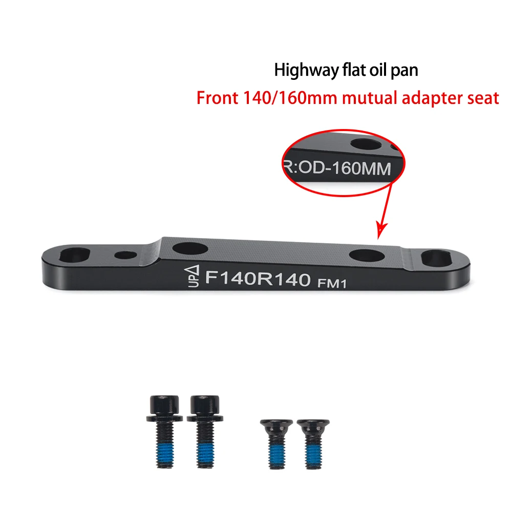 Enhanced Flat Mount Disc Brake Adapter - Reversible Front/Rear for 140mm and 160mm Rotors, Lightweight Aluminum Alloy