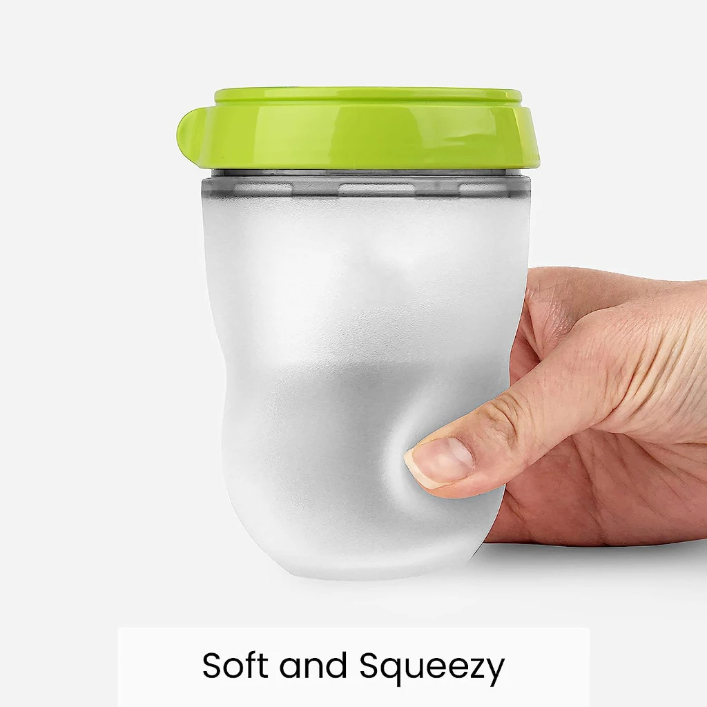 Baby Silicone Breastfeeding Nursing Bottle 150ml 250ml with Gravity Straw and Dust Cap for Newborns
