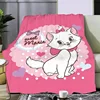 Cute Cartoon Disneys Marie Cat Printed Picnic Blankets Warm Blanket Soft and Comfortable Blanket Home Travel Birthday Gift 4