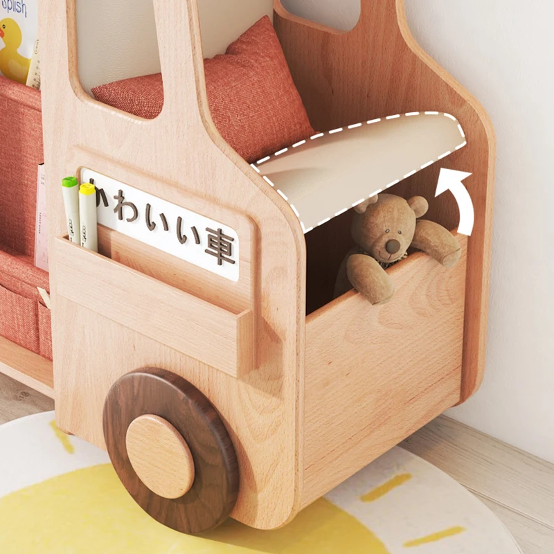 Creative Kids Furniture Car Shape Children Bookshelf Storage Kids Book Cabinet