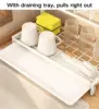 Metal Adjustable Tumbler Drying Rack For Stanley Cup Water Bottle Organizer For Kitchen Countertop White Thermos Holder 4