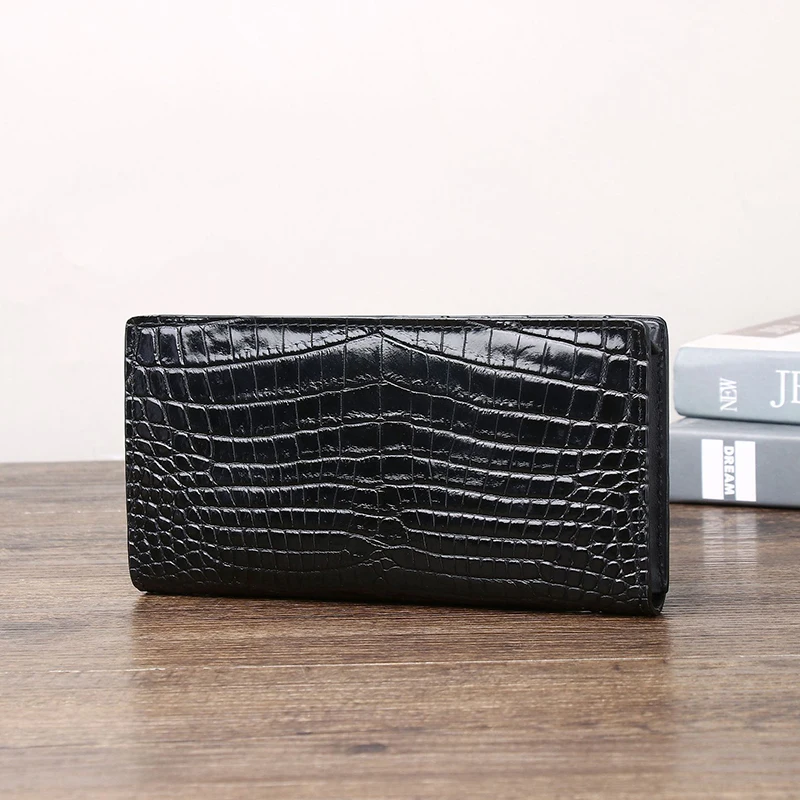 

Real Genuine cowhide crocodile pattern men's leather wallet multifunctional and multi card slot men wallet men bag