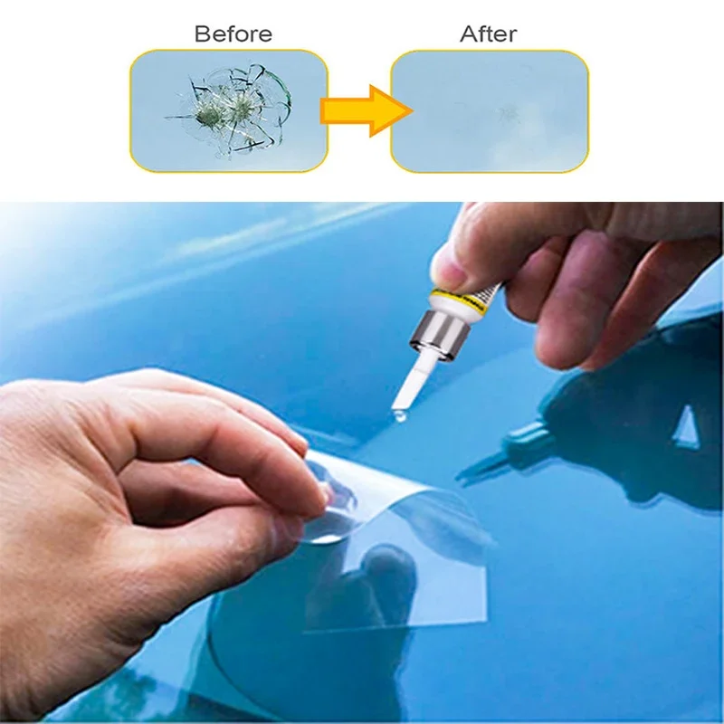 Car Glass Repair Kit Windshield Restore Tools UV Light DIY