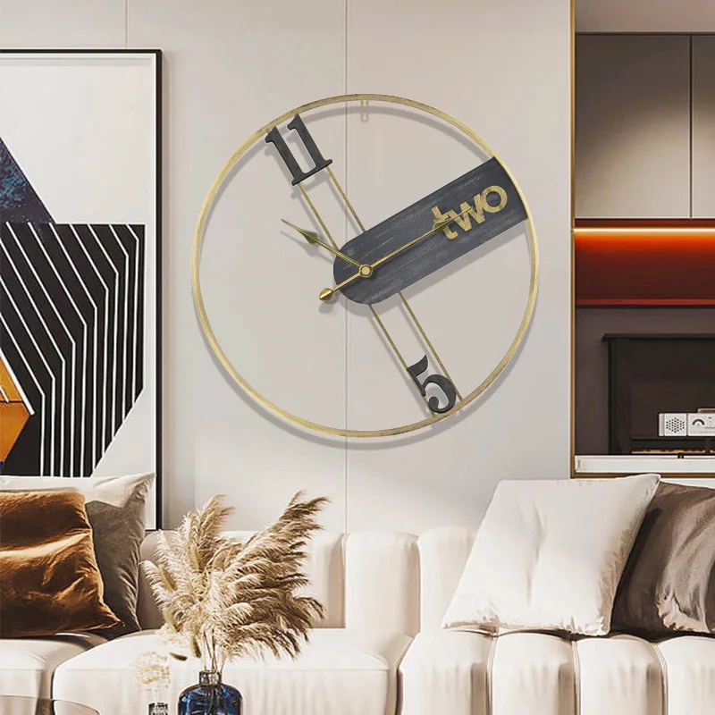 Creativemodernmetalwallclocksimpledecorationsilentlivingroom