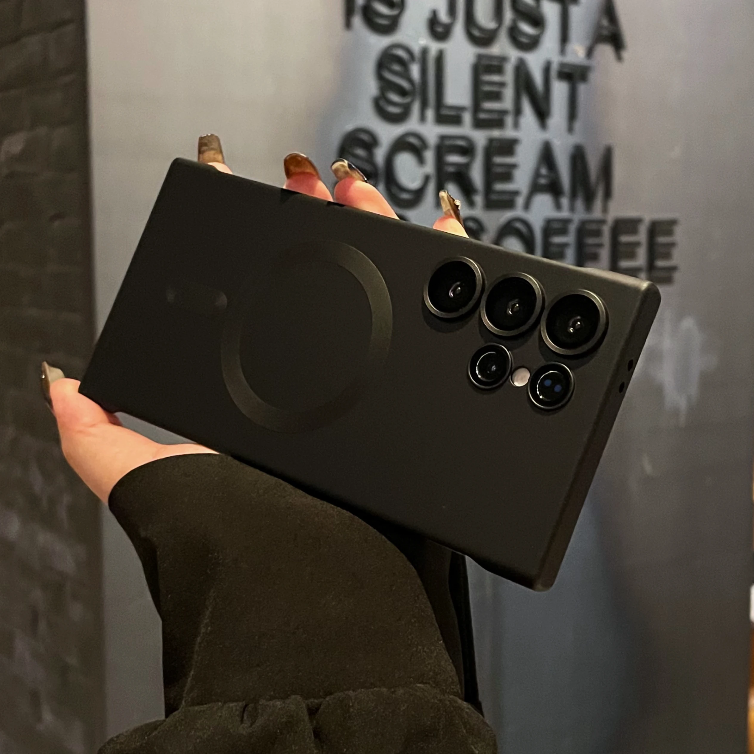Ultra-Thin Frameless Metallic Paint Magnetic Case with Heat Dissipation and Lens Protection
