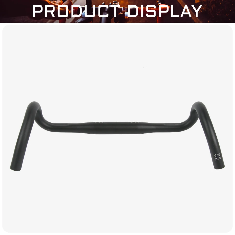 Guidon Vélo Carbone Évasé Gravel/Route - 400/420/440mm, Diamètre 31.8mm