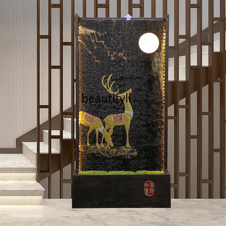 

Office Living Room Landscape Hotel Club Decoration Circulating Water Curtain Wall Floor Opening-up Ornaments