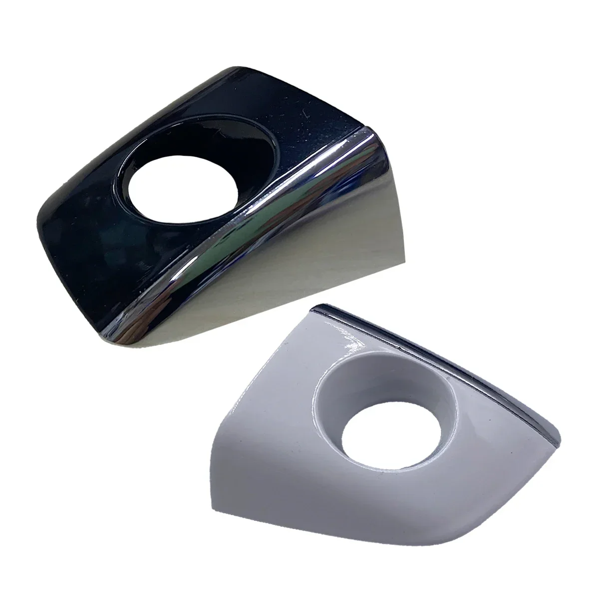 LHD Front Left Chrome Door Handle Lock Key Hole Cap Cover For Audi