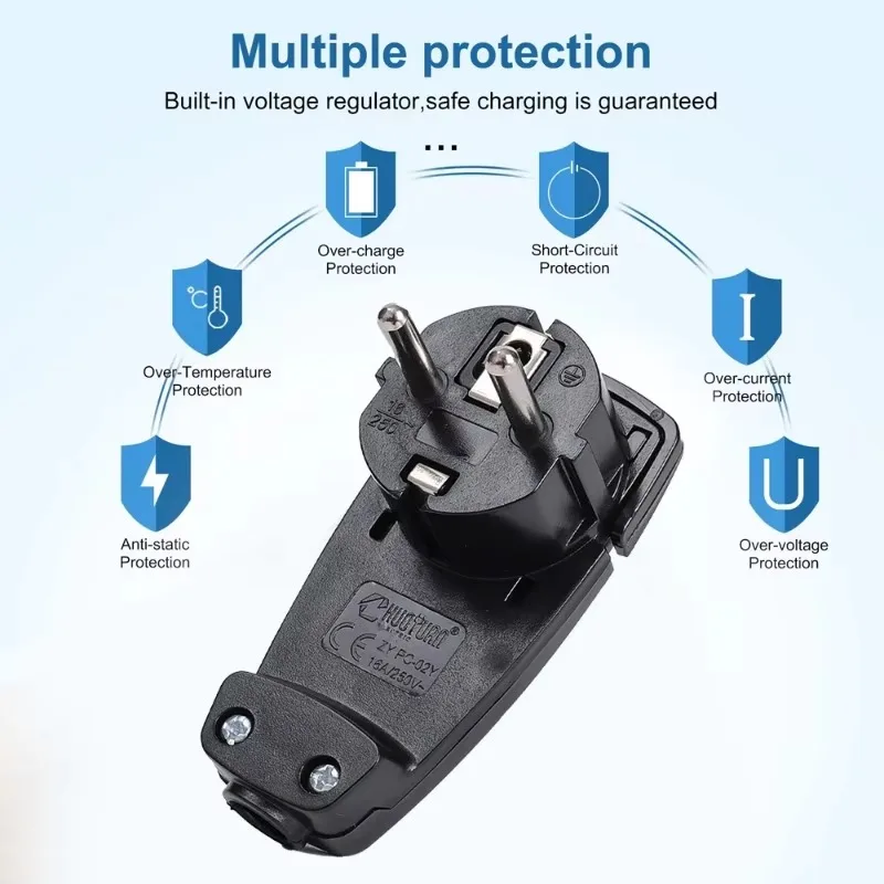 Smart Plug Plug Adapter Electrical Socket Power Socket AC Adapter Power Plug Connector Power Extension Plug Smart Plug Outlet European Earthing Contact Angle Plug Flat for Home Electeic Socket Euro Connector Ultra Thin Hidden Ultra-thin Concealed Adapter