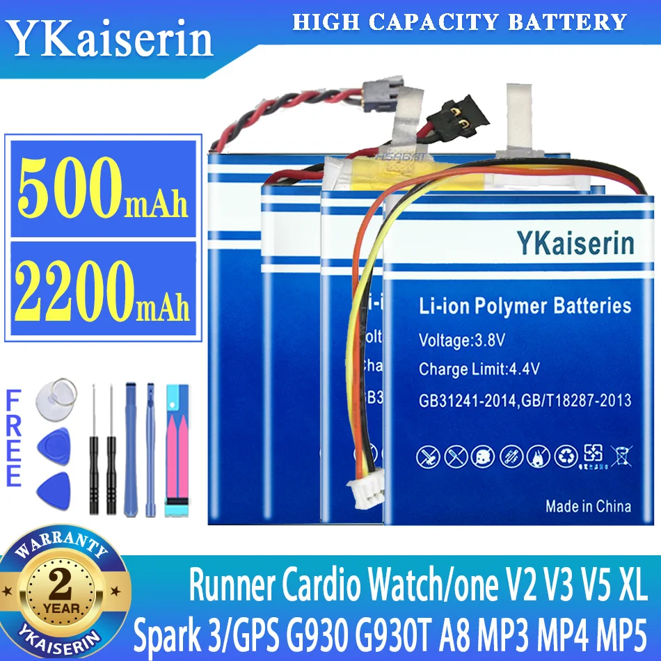 Batteria Ykaiserin Per Tomtom Spark 3 Spark3/Cardio/Runner Cardio Watch Ahb322028/Gps G930 G930T A8 Mp3 Mp4 Mp5/One V2 V3 V5 Xl