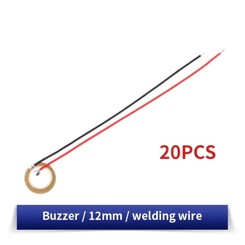 Versatile Piezoelectric Ceramic Wafer Plates with Attached Wire for Sound Projects (10/20 Pack, 12-50MM Diameter)