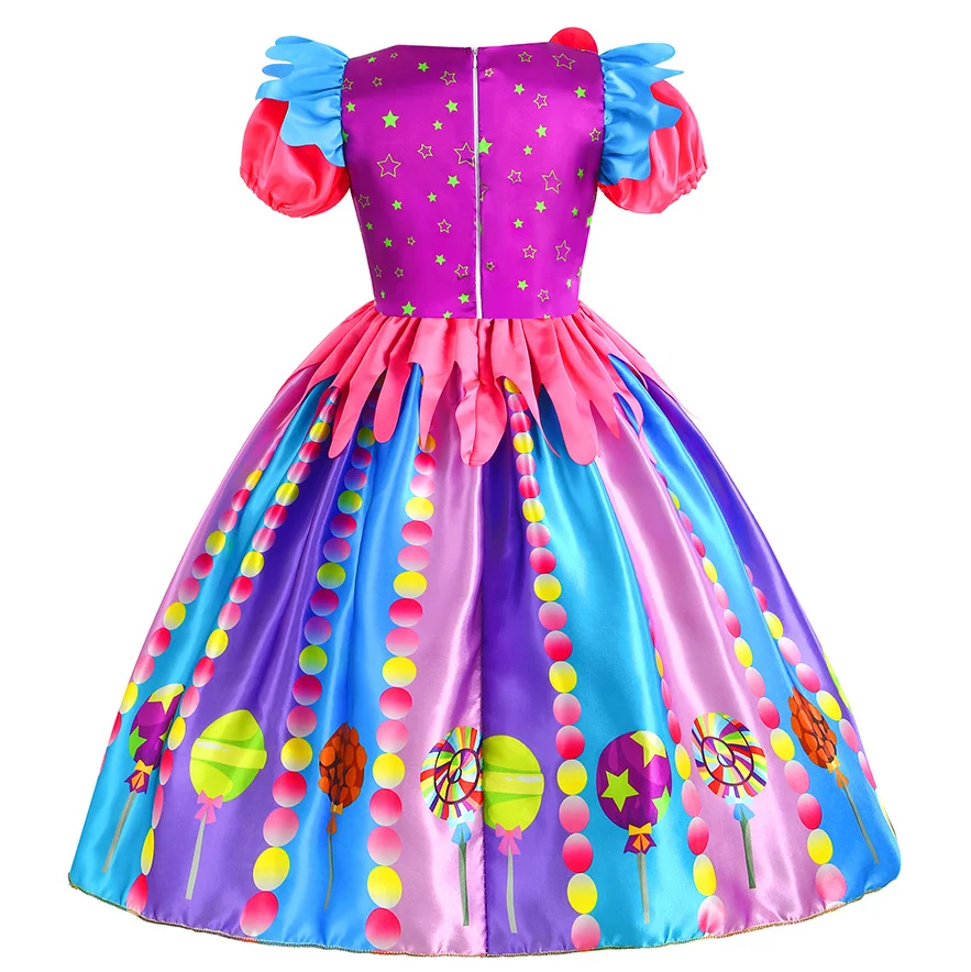 Purim Festival Sweet Lollipop Candy Kids Dress Carnival Party Little Girl Birthday Costume Fancy Children Wedding Clothes girls dress princess costume