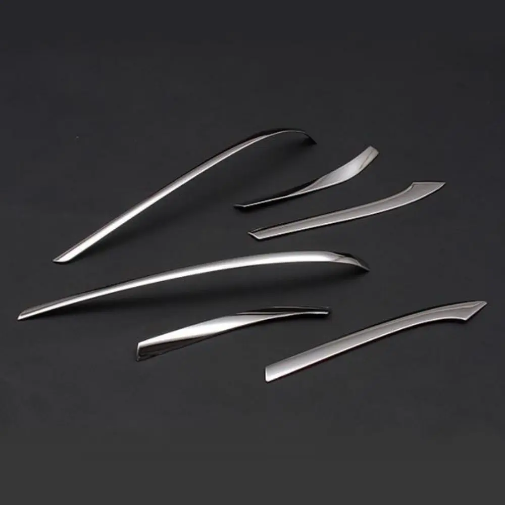 SUS304 Stainless Steel Rear Fog Light Garnish Taillights Cover Molding Trim Accessories 6 pcs For Toyota Prius XW50 2015- rear handle hatchback cover