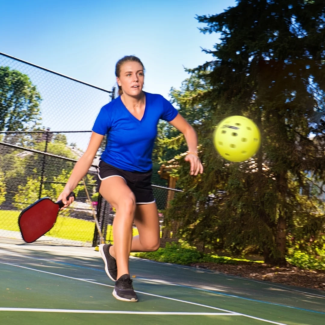 Pickleball Balls 6Pcs with Mesh Bag, 26/40 Hole Indoor Outdoor Pickleballs for Competition Pickleball