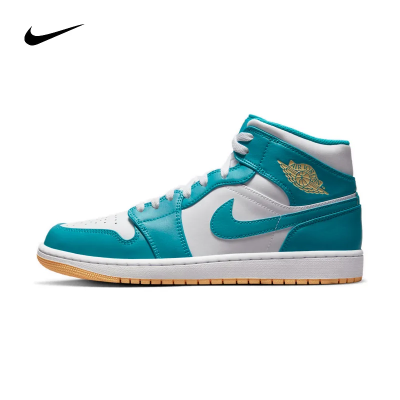 thumbnail image 1 of Zapatillas de baloncesto Air Jordan 1 Mid, cómodas, antideslizantes, resistentes al desgaste y con absorción de impactos, estilo retro, para hombre, 1 of 5