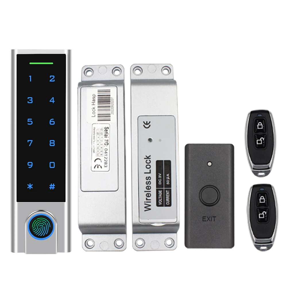433MHz Wireless Set Door Access Control Kit Biometric Fingerprint RFID ...