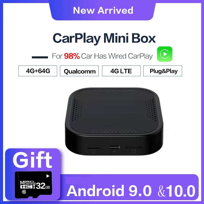 Carplay Ai Box Mini Android 10 Box Apple Car Play Wireless Android Auto Per Volvo Ford Benz Vw Netflix Car Multimedia Play