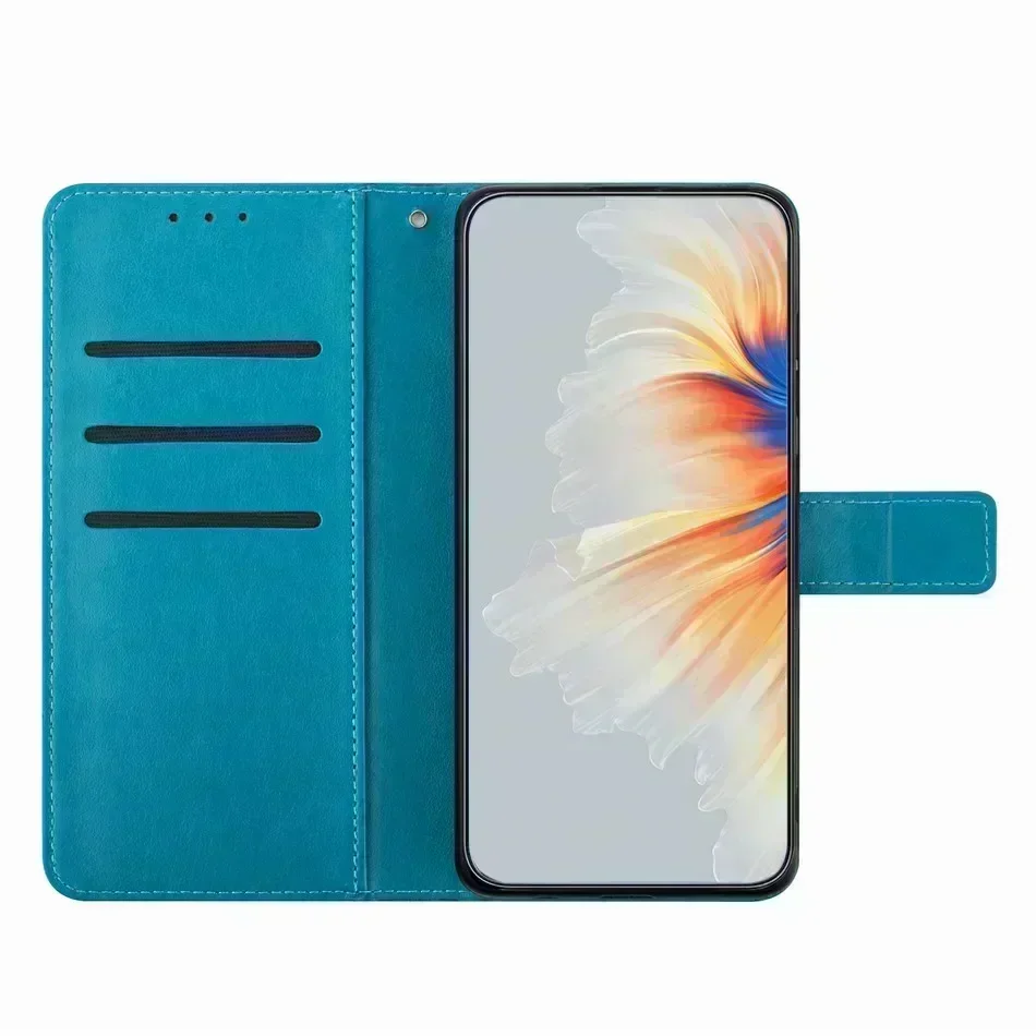 Charming Floral Wallet Phone Case with Card Slots and Protective Cover