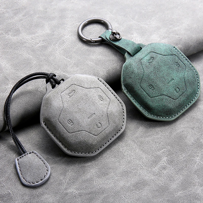 

Leather Car Key Case Cover Protective Shell for Chery Jetour To Genesis Traveller T2 X90 X70 X95 DASHING X-1 Plus DTC L9 Kechain