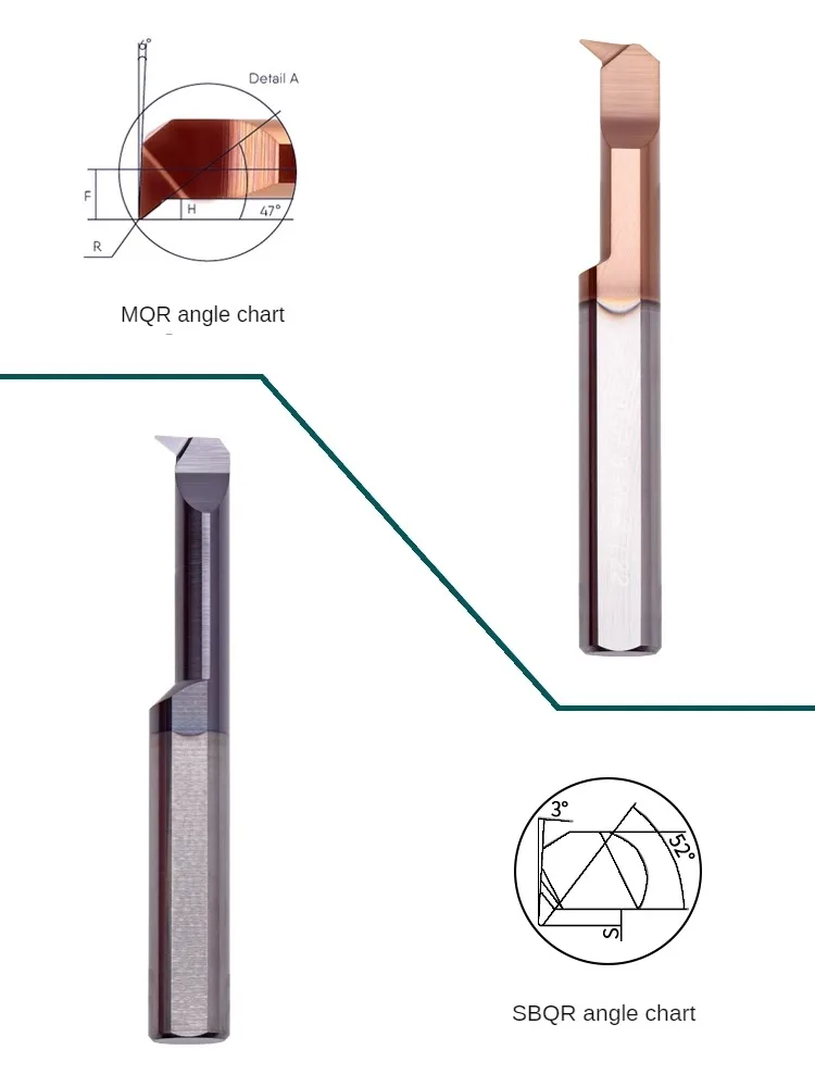 Small diameter inner hole turning tool tungsten steel single head turning small inner hole boring tool SBQR 6R0.1 L15
