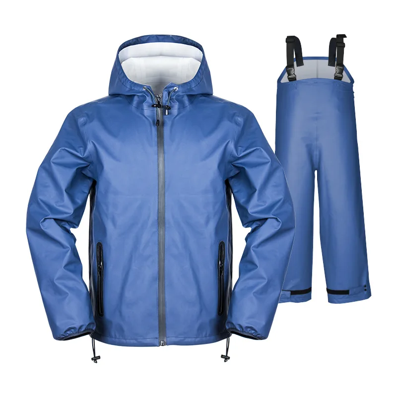 thumbnail image 1 of Venta al por mayor, conjunto de pantalones impermeables para hombre, impermeable, grueso, de cuerpo completo, para motocicleta, traje de lluvia dividido para jinete, 1 of 5