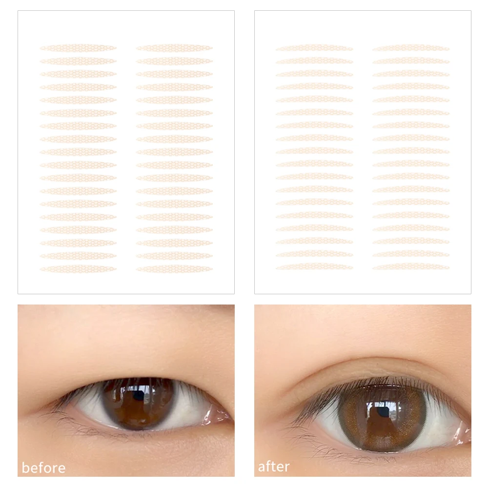 Description Picture 2 of item1Sheet Double Eyelid Tape Invisible Natural Eyelid Lift Band Self Adhesive Transparent Lace Fiber Waterproof Eye Stickers Tools