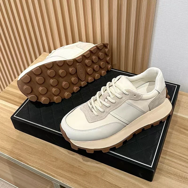 2024 Spring New Rubber Thick Sole Oxford Cloth Upper Style White Forrest Gump Shoes