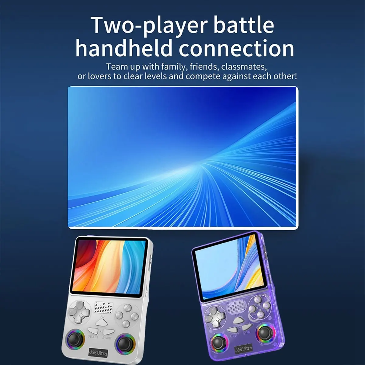 A10R J36 울트라 레트로 휴대용 게임 콘솔 64G 20000 게임 3.5인치 비디오 휴대용 게임 플레이어 20개 이상의 시뮬레이터 지원 A