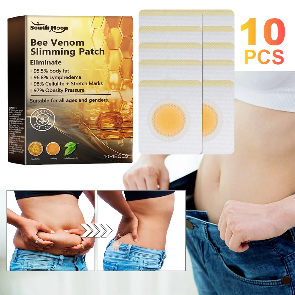 10-40Pcs Bee Venom Lymphatic Drainage Slimming Patch Long Lasting Lose Weight Detox Sticker Body Shaping Female Male