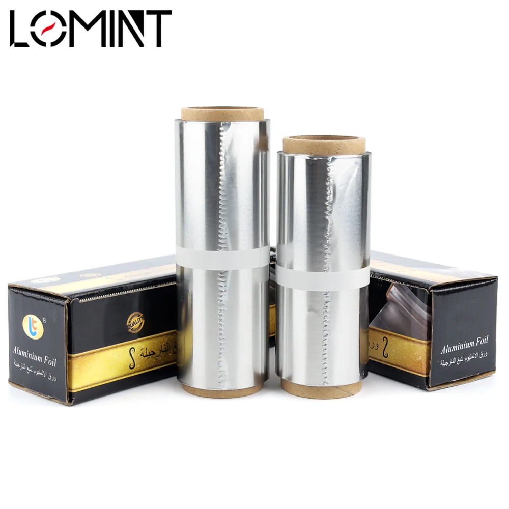 LOMINT Premium Hookah Aluminum Foil Paper With Saw Blade Color Box Shisha Charcoal Holder Chicha Accessories Thickness 0.03mm 2