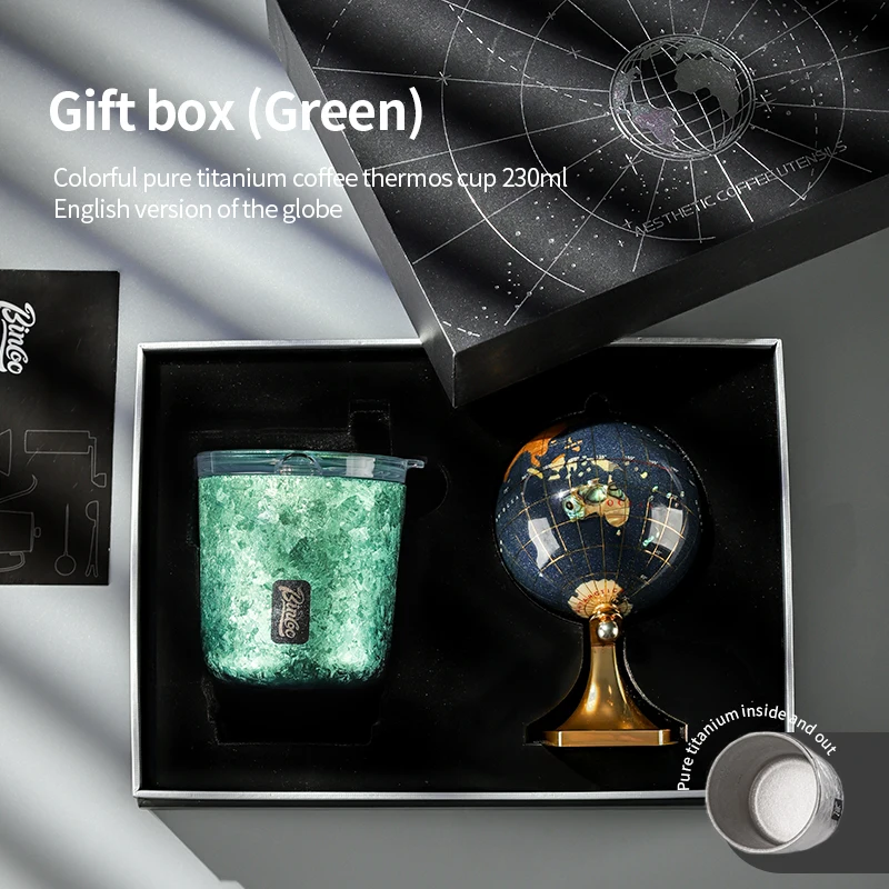 كوب قهوة حراري من التيتانيوم من بينكو، طقم هدايا ف...