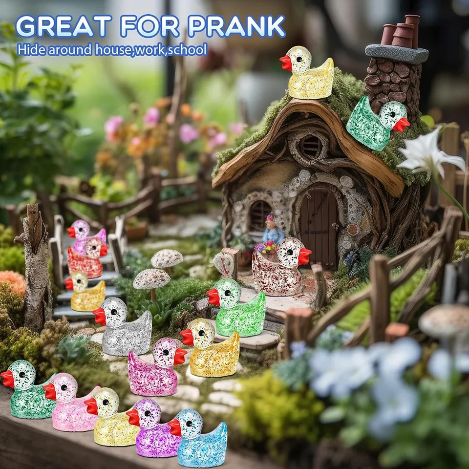 190-Piece Mini Resin Ducks Set - Tiny Decorative Ducks For Fairy Gardens & Crafts - View #5