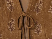 ZERAINS Autumn new women's clothing European and American style bead embroidery suede texture effect vest - Image 5