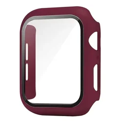 Premium Tempered Glass Protective Cover with Screen Protector for Series 11 - 10 42MM (Wine red)