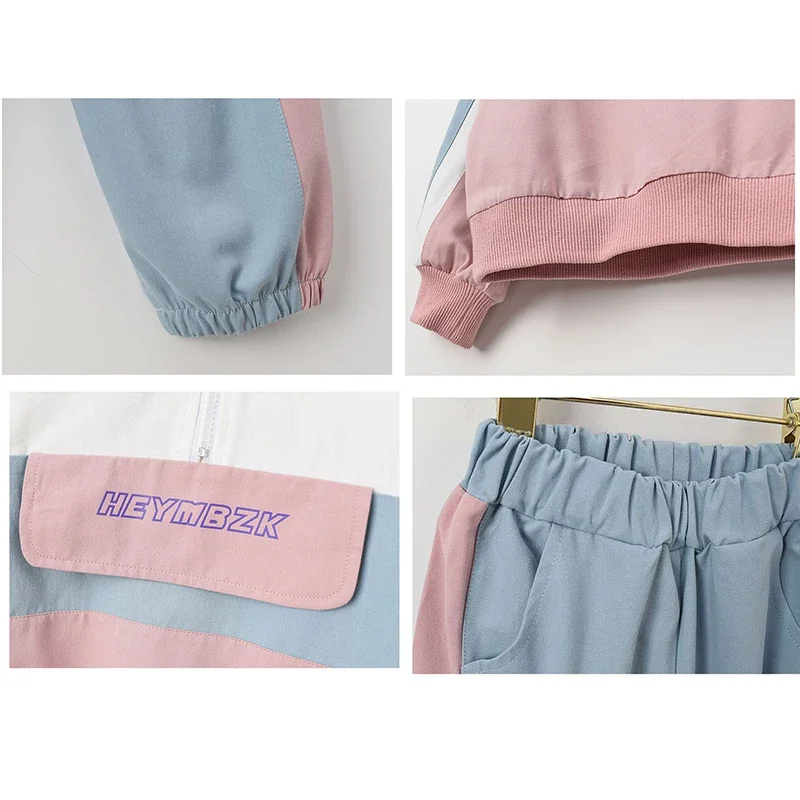Kids sports suit 2pcs Girl Sports Suit Coat + pants Children Clothing Outfit Sets for Girls Spring Autumn