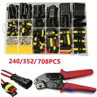 กันน้ําตัวเชื่อมต่อชุดสายไฟรถยนต์ Quick Connector ไฟฟ้าในสายไฟรถยนต์ Auto Seal ซ็อกเก็ต 1 2 3 4 5 6 ขาชุดปลั๊ก Way 1