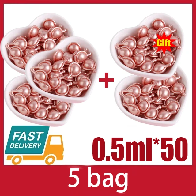 كبسولات حمض الهيالورونيك الوردي مصل مزيل التجاعيد...