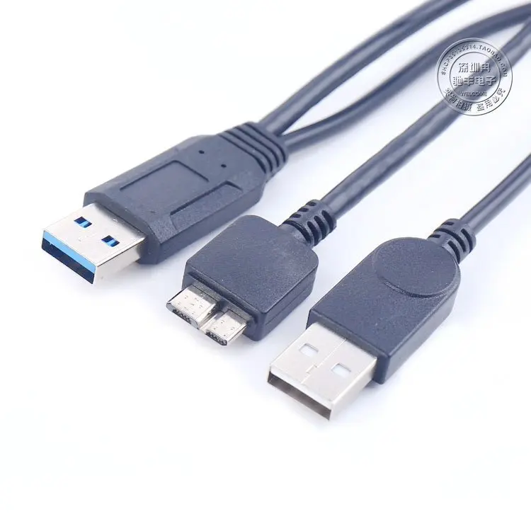 Usb 3.0 Dupla Potência y Forma x tipo a para Micro b de Alta Velocidade até Gbps Cabo de Transferência de Dados para Discos Rígidos Externos - Imagem 6