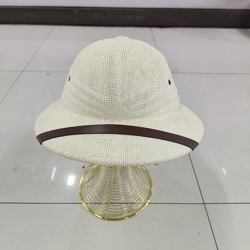 Sb954ad3de65f4ae7a9120c23a19dc99cP New Straw Helmet Pith Fedora Hats for Babies, Kids, Women, Men Vietnam War Army Sun Hat Dad Boater Bucket Hats Safari Jungle Miners Cap Mallzona
