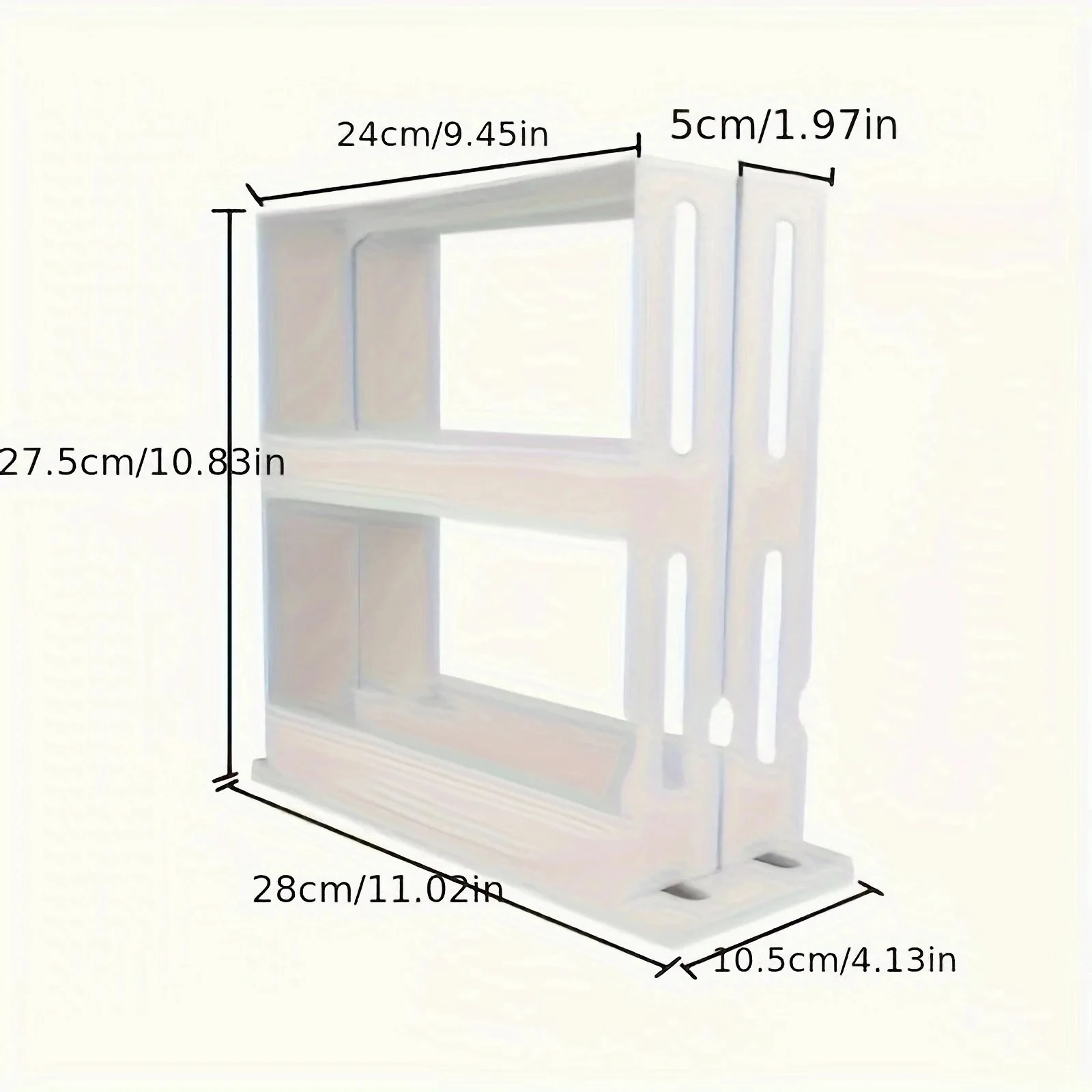 1 PC spice storage rack,90 degree swivel item storage rack, countertop 2 tier storage rack,small storage and organizer rack 6