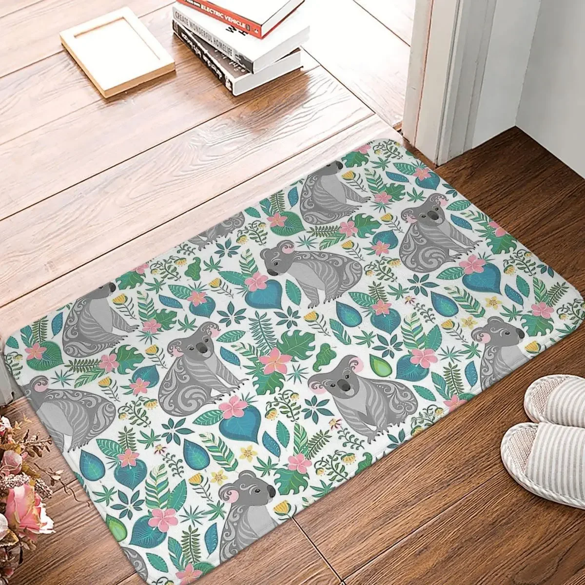 

Tropical Leaves Beach Anti-Slip Rug Doormat Bath Mat Floral Koala Balcony Carpet Bedroom Decorative