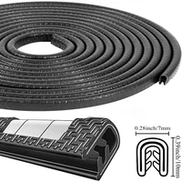 10M U-Shape Car Door Edge Protector Guard Rubber Seal Strip Universal Anti-Collision Weatherstrip for Sedan SUV Trunk No Glue 2