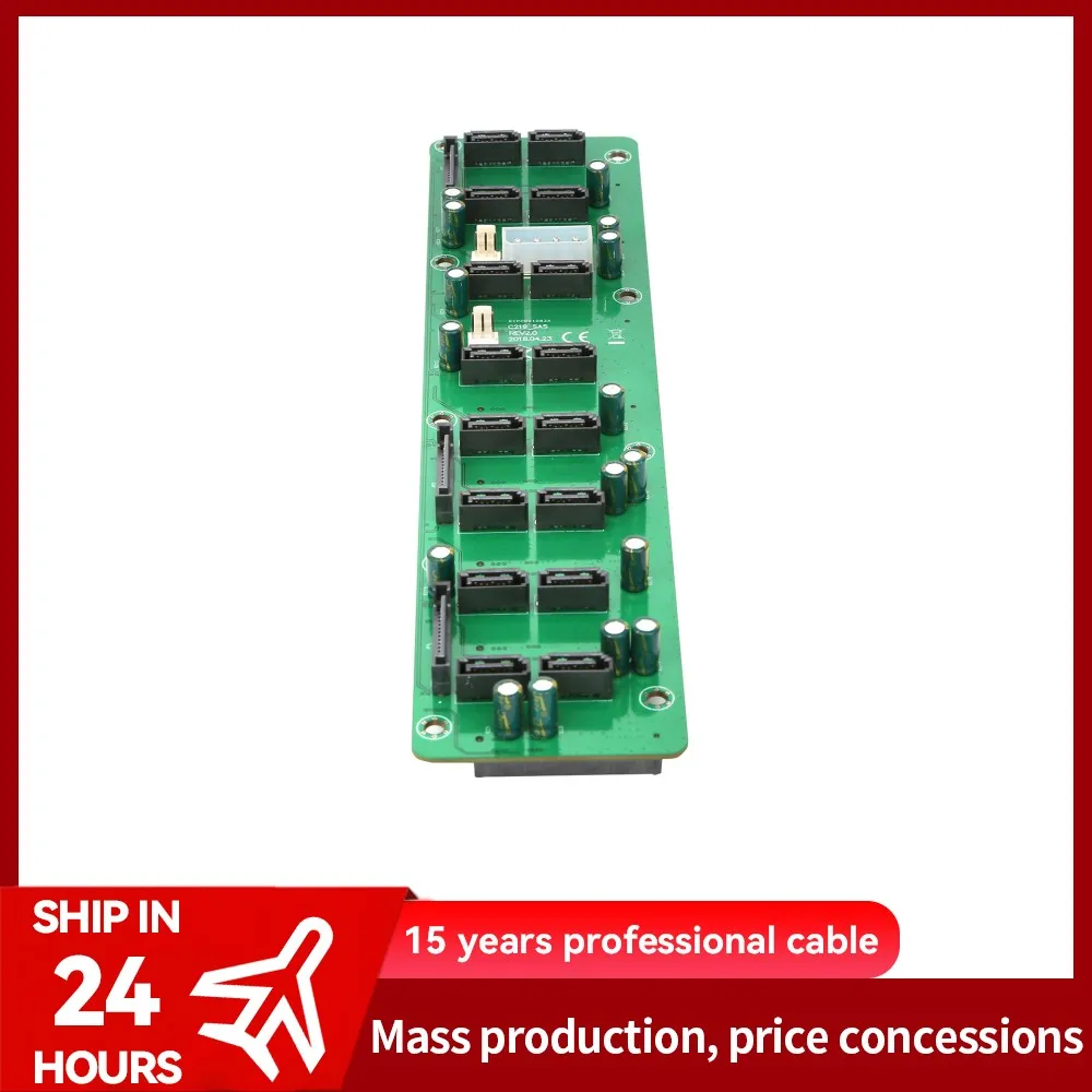 

Серверная материнская плата 8 sas 7 + 7 + 15Pin HDD адаптер для материнской платы Molex 4-контактный источник питания 3-контактный разъем вентилятора PCIe