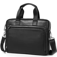 Large Men's Briefcase Genuine leather Satchel Bags Male 14 inch Laptop Bag Handbag Business Shoulder Bags Briefcase Men Bag 1