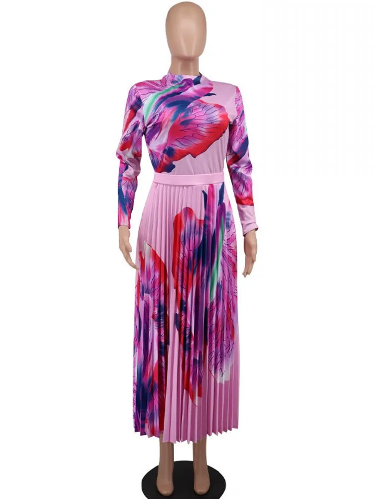 chinese dress ladies African Dress for Women O-Neck Ankara Traditional Clothing Short Sleeve  Print Dresses at Amazon Women's Clothing store