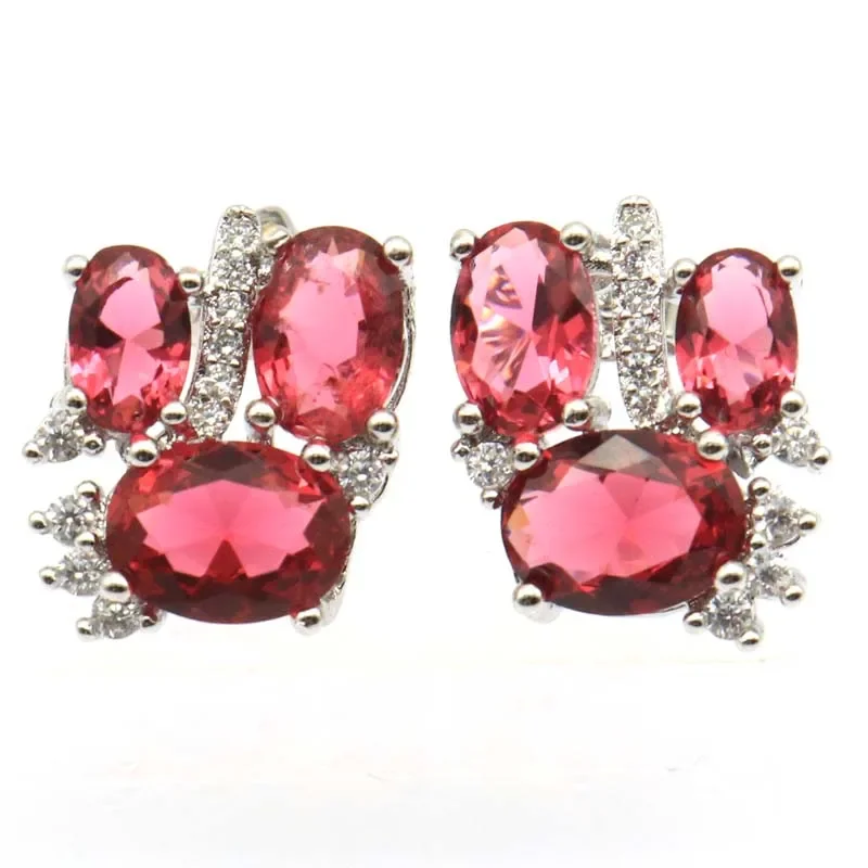 3g 925 SOLID STERLING SILVER Stund Customized Earrings Lovely Rhodolite Garnet Sapphire London Blue Aquamarine Violet Tanzanite