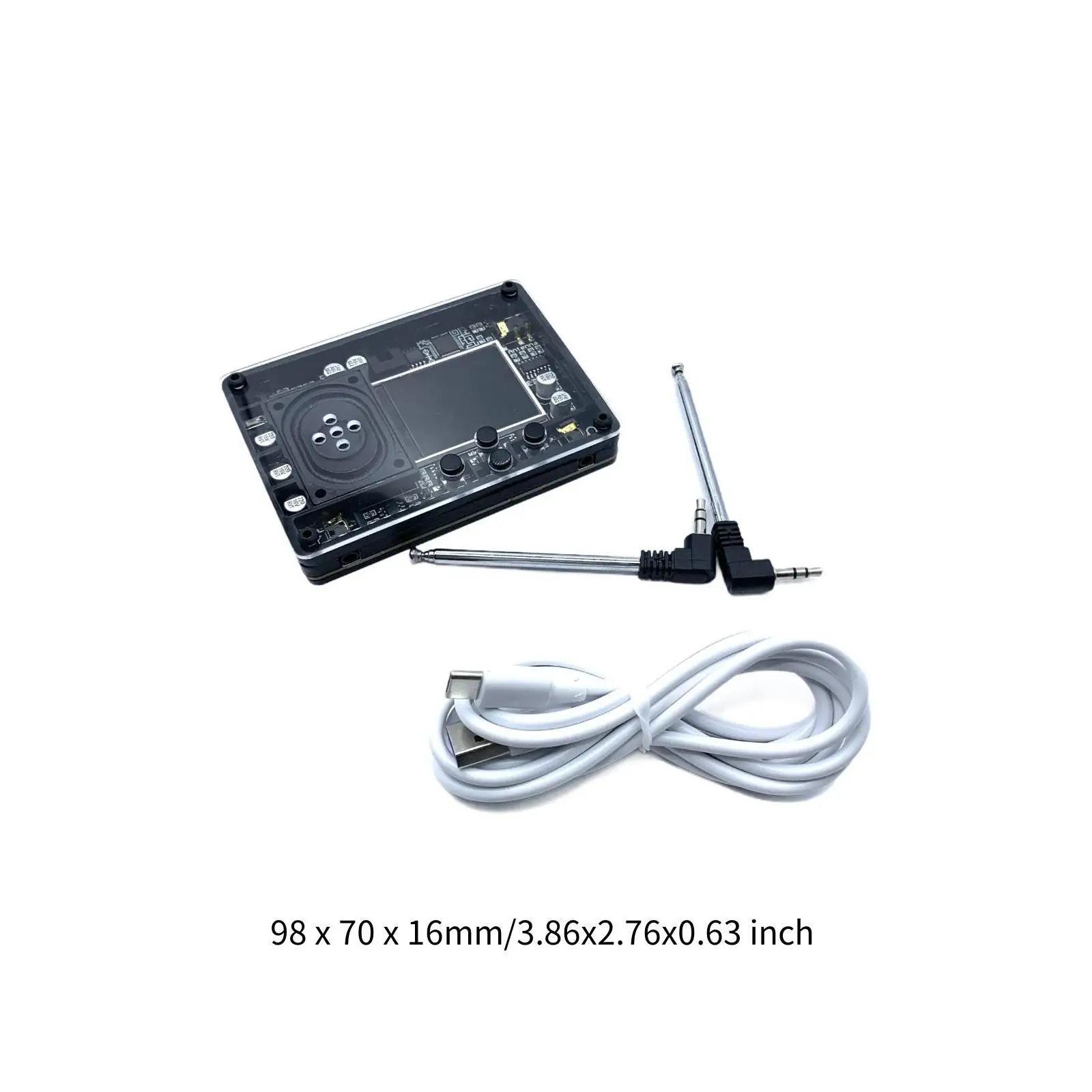 Mini Theremin Musical Module Music Lover Gift Detachable Antenna with Color Screen Display Built in Speaker Musical Instrument