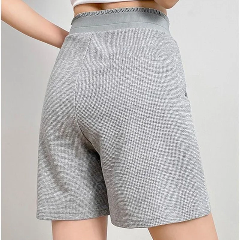 Shorts de maternidade plissado, perna larga, solto, reto, cintura baixa, roupa de barriga para gestantes, casual, verão