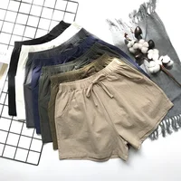 New Loose-Fit Cotton Linen Shorts Women's Summer Slimming Elastic Waist Casual Outerwear Korean Style Women's Hot Pants Wholesal